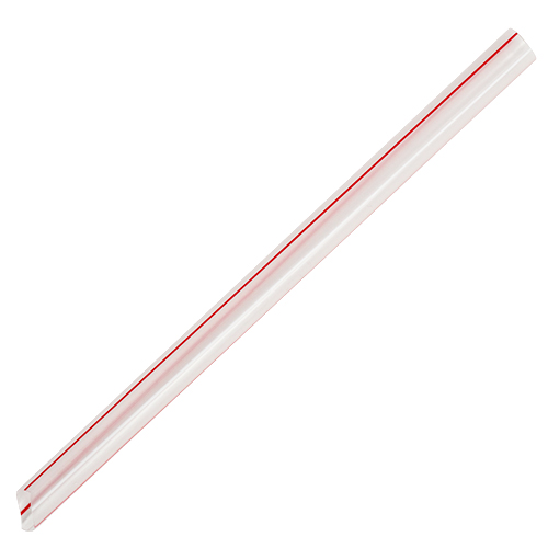 Plastic Straws 7.5'' Bubble Tea Straws (10mm) - Mixed Striped Colors 